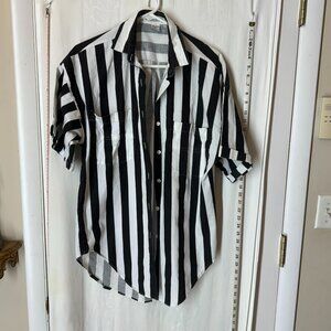 Vintage Oversized Striped Shirt